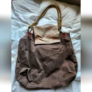 Olnalife Waxed Cotton Waterproof Weekend Bag Large Tote Bag Made In Canada